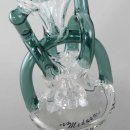 Blaze Recyclebong &Ouml;L mit Perkolator Medusa 17 cm 14,5er gr&uuml;n