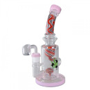 BL Recyclebong f&uuml;r &Ouml;L mit Perkolator 22 cm 14,5er pink