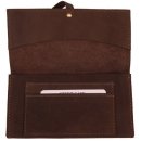 Drehtasche Leder Braun 16 x 8 cm