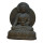 Peru Steingussfigur Thai Buddha auf Sockel dunkel grau 25cm