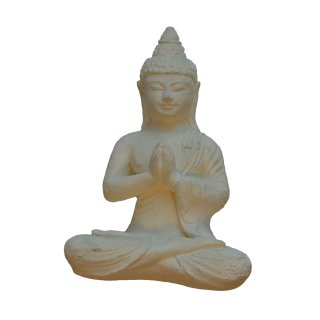 Peru Steingussfigur Thai  Buddha wei&szlig;/ 20cm