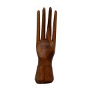 Peru Holzfigur Hand stehend alle Finger 20cm