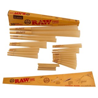 RAW Classic prerolled cone 20 stage rawket launcher 20 verschiedene Stk.