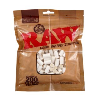 RAW Cotton Filters Bag regular Ø 8 mm 200 Stk.