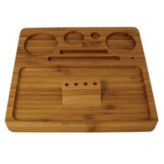 RAW Rolling Tray Bambus mit Magnet 21,8 x 20,3 cm