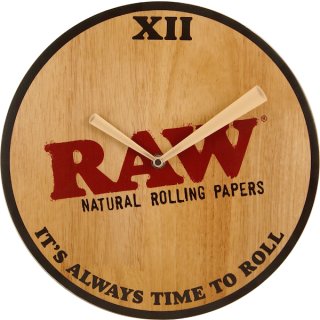 RAW Wanduhr aus Holz &Oslash; 30 cm