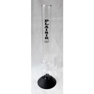 Plaisir Glasbong Power Perls mit 2 x Bowl und Kickloch rechts 485 x 50 x 3,2 mm 18,8er