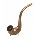 Metallpfeife Brass Pipe Large geschwungen ca. 15 cm