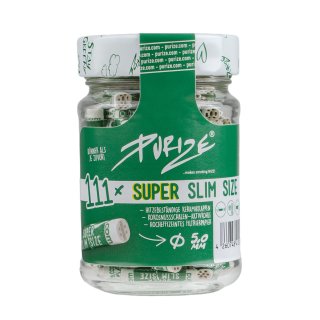 Purize Aktivkohlefilter Super Slim im Glas 111 Stk. &Oslash; 5 mm