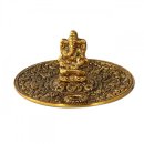 R&auml;ucherst&auml;bchen Halter Metall Ganesha &Oslash; ca. 110 mm golden