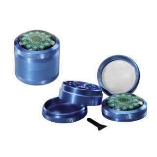 Black Leaf Alugrinder Mandala 4 teilig &Oslash; 50 mm - blau